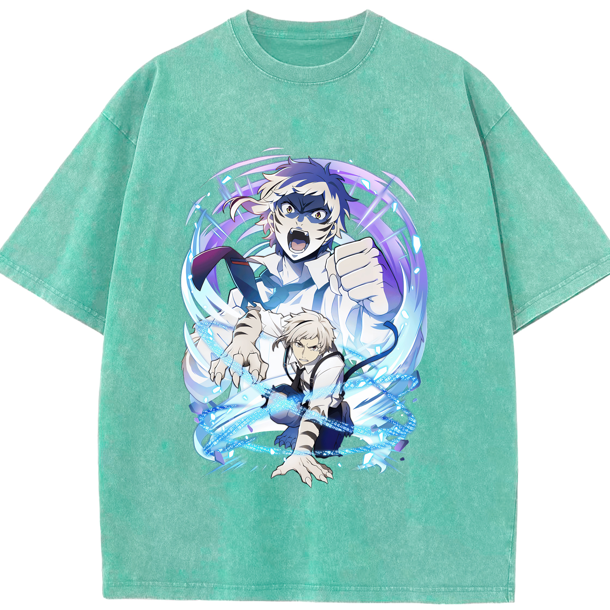 （画像用） 文豪ストレイドッグス Bungo Stray Dogs 綿100% ヴィンテージ風 半袖Tシャツ（フロントプリント）